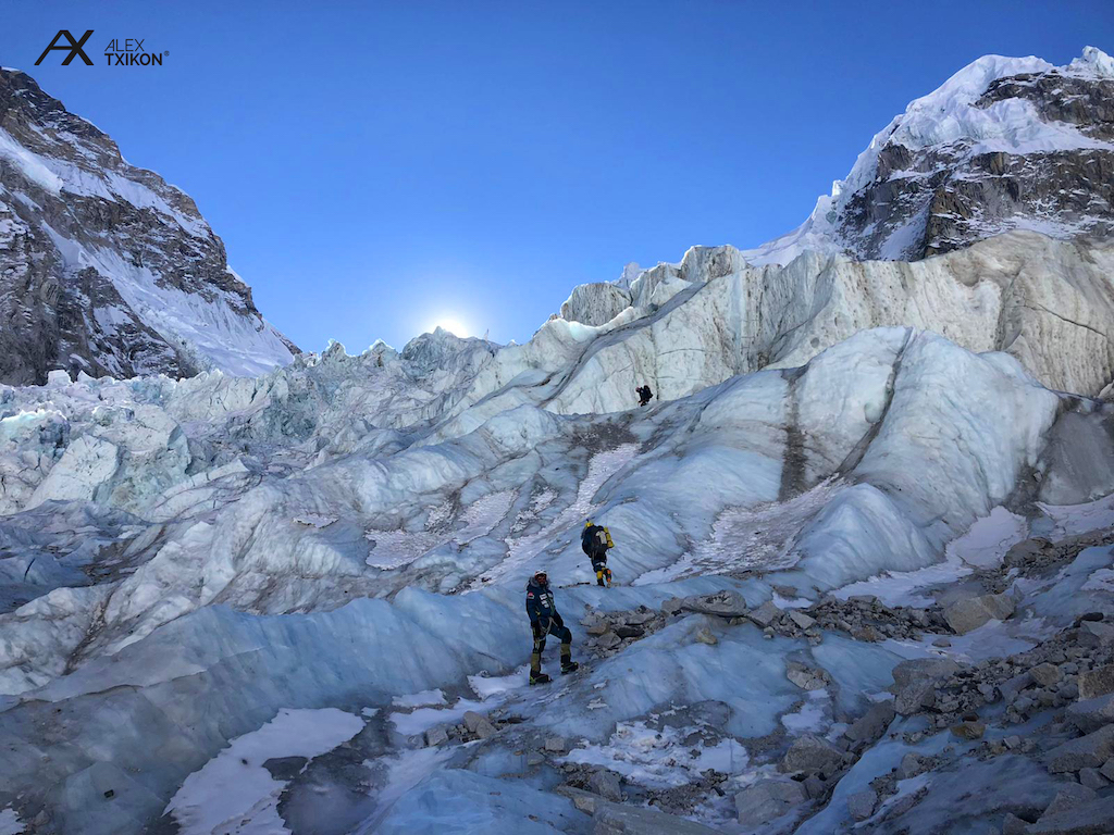 04/02/2020 primeras paredes de hielo de la cascasa del Khumbu